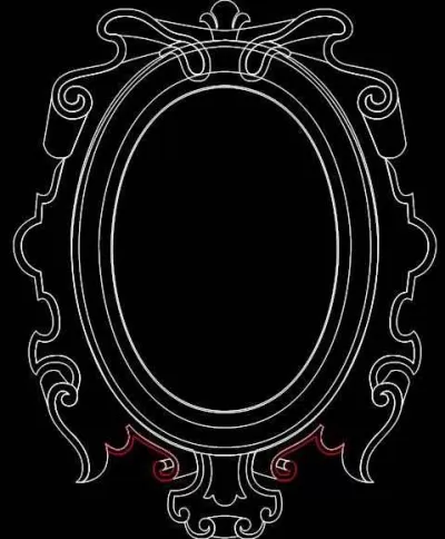Ayna Çerçevesi 0556 dxf Dosyası DXF çizimi