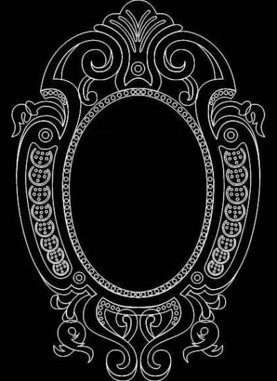 Ayna Çerçevesi 0554 dxf Dosyası DXF çizimi