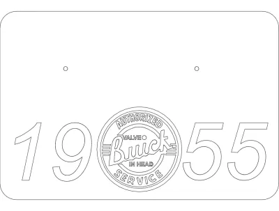 55 Buick temel DXF Dosyası DXF çizimi