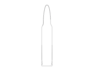 .223 Mühimmat dxf Dosyası DXF çizimi