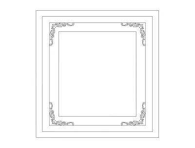 Çerçeve DXF Dosyası DXF çizimi