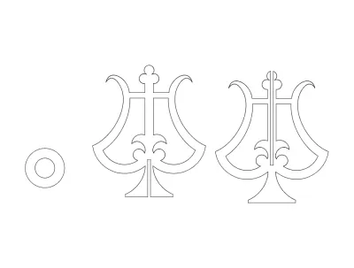 Avize dxf Dosyası DXF çizimi