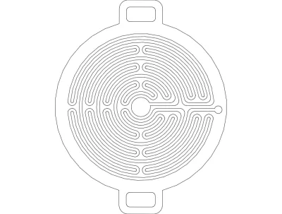 Kilise Labirentleri 7mm Bilye İçin dxf Dosyası DXF çizimi