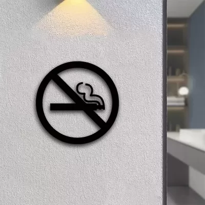 Lazer Kesim Sigara İçilmez İşareti CDR çizimi