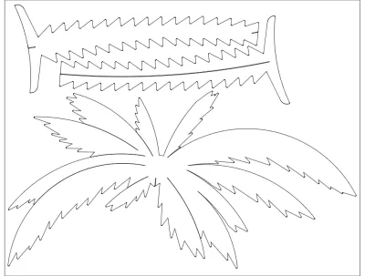 Palme 1 dxf Dosyası DXF çizimi