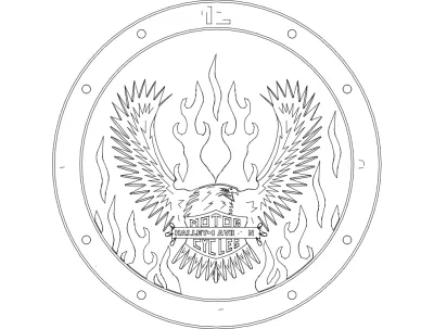 Kartal Saat dxf Dosyası DXF çizimi