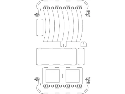 Viking Gemisi Bitmiş dxf Dosyası DXF çizimi