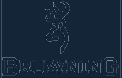 browning logosu.dxf DXF çizimi