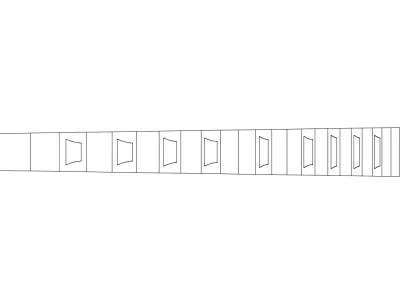 Les Paul Klavye dxf Dosyası DXF çizimi