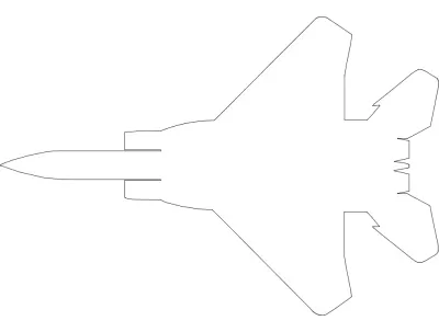 F15 DXF Dosyası DXF çizimi