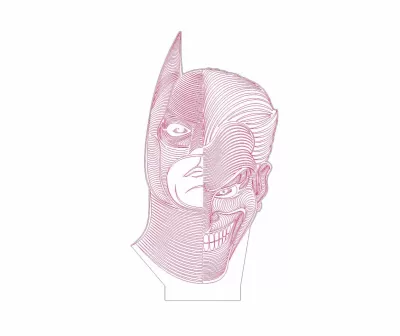 Batman Joker dxf Dosyası DXF çizimi