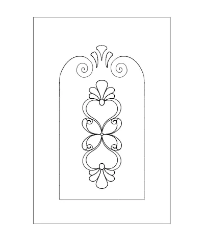Mutfak Dolabı Kapağı 3 dxf Dosyası DXF çizimi