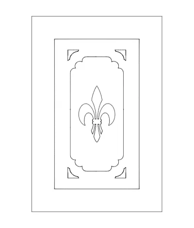 Mutfak dolabı kapağı 20 dxf dosyası DXF çizimi