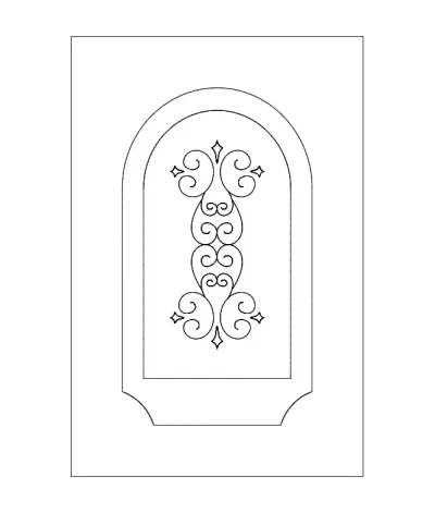 Mutfak dolabı kapağı 18 dxf Dosyası DXF çizimi