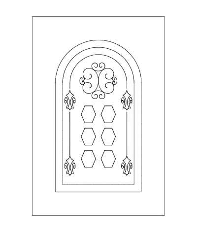 Mutfak Dolabı Kapısı 17 dxf Dosyası DXF çizimi