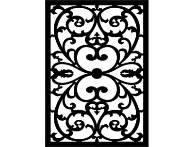 Çiçek Desenli Ayırıcı DXF Dosyası DXF çizimi