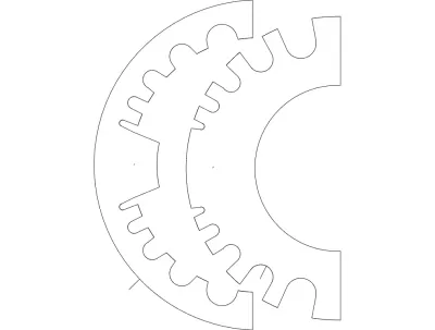 Hortum tutucu DXF dosyası. DXF çizimi
