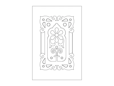 Mutfak Dolabı Kapısı 11 dxf Dosyası DXF çizimi