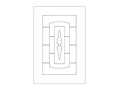 Mutfak Dolabı Kapısı 19 dxf Dosyası DXF çizimi