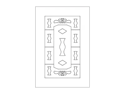 Mutfak Dolabı Kapısı 21 dxf Dosyası DXF çizimi