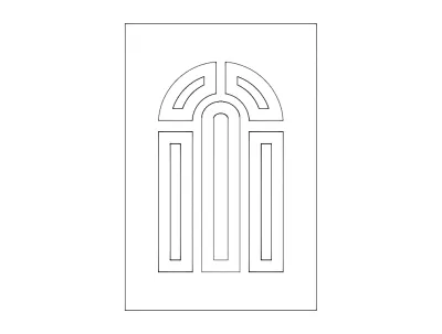 24 DXF Dosyası Mutfak Dolabı Kapağı DXF çizimi