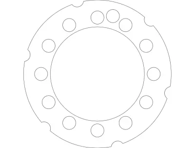 Jant Sertleştirici 12 dxf Dosyası DXF çizimi