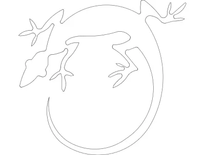 Kertenkele dxf Dosyası DXF çizimi