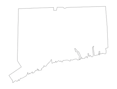 Connecticut Eyalet Haritası dxf Dosyası DXF çizimi