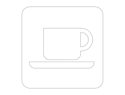 Kahve Yolu Tabelası dxf Dosyası DXF çizimi