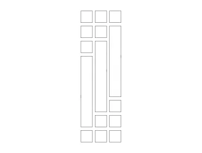 MDF Kapı Tasarımı 14 dxf Dosyası DXF çizimi