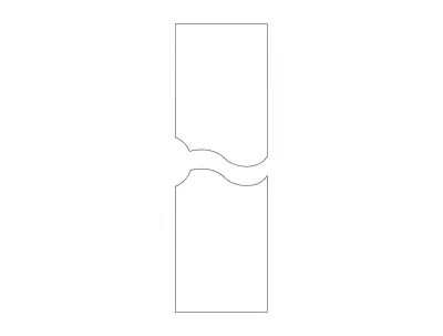 MDF Kapı Tasarımı 12 dxf Dosyası DXF çizimi