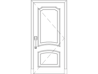 Ahşap Ön Kapı dxf Dosyası DXF çizimi
