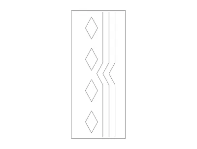 MDF Kapı Tasarımı 23 dxf Dosyası DXF çizimi