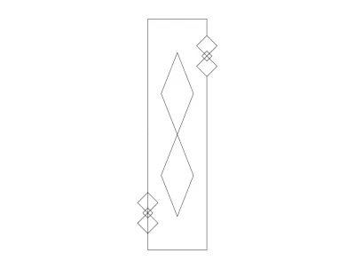 MDF Kapı Tasarımı 18 dxf Dosyası DXF çizimi