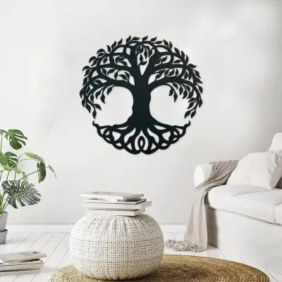 Lazer Kesim Hayat Ağacı Kelt Tarzı Duvar Sanatı SVG çizimi