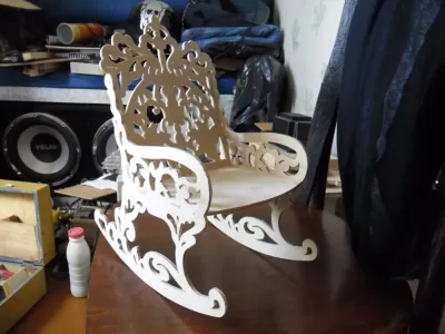 Sallanan sandalye (rocking chair) dxf dosyası DXF çizimi