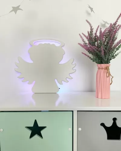 Lazer Kesim Çocuk Odası Melek Kreş Odası Dekor CDR çizimi
