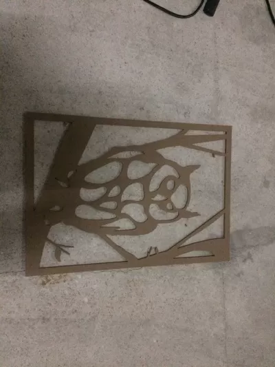 Baykuş DXF Dosyası DXF çizimi