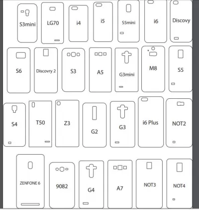 Telefon kılıfı çizimleri DXF dosyası DXF çizimi