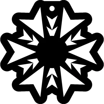 Kar tanesi dxf dosyası DXF çizimi