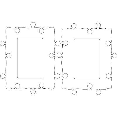 10x15 Fotoğraf Çerçevesi dxf Dosyası DXF çizimi