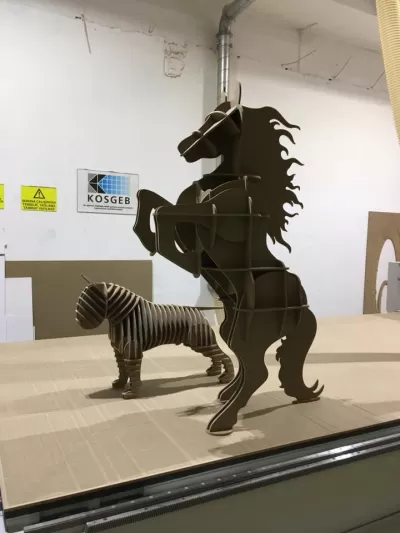 Şaha Kalkmış At Rafı 10mm dxf Dosyası DXF çizimi