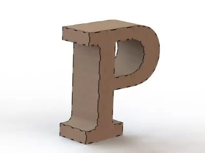P Harfi 3D Puzzle Ücretsiz Vektör CDR çizimi