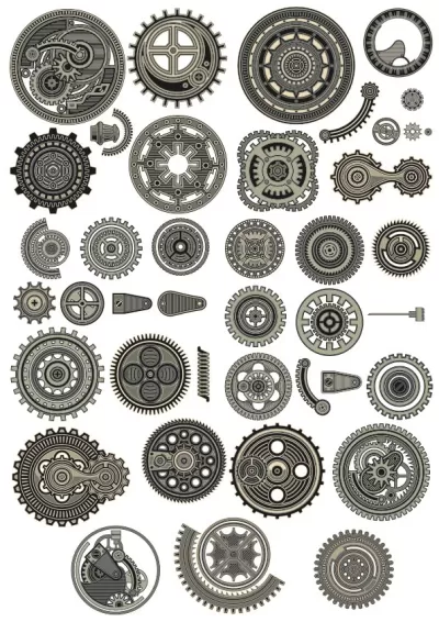 Steampunk Dekor Ücretsiz Vektör CDR çizimi