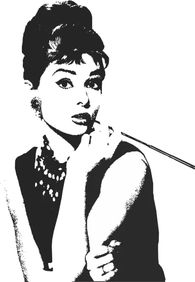 Audrey Hepburn Vektör Sanatı Ücretsiz Vektör CDR çizimi