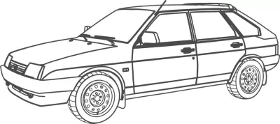 VAZ-2109 Vektör Ücretsiz Vektör CDR çizimi