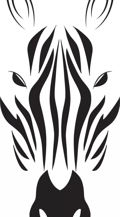 Zebra Başı Vektörü Ücretsiz Vektör CDR çizimi