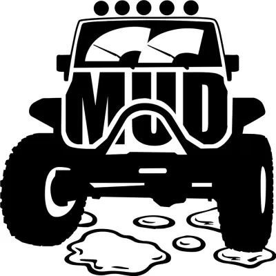 Çamur Offroad Etiketi Ücretsiz Vektör CDR çizimi