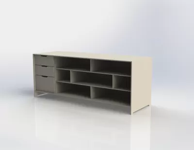 Rack Moderno parça 6 DXF dosyası DXF çizimi