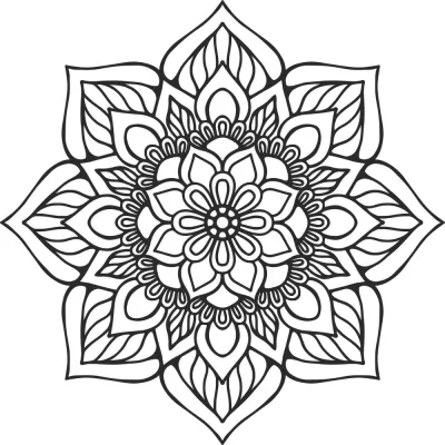 Mandala Hint Vektörü Ücretsiz Vektör CDR çizimi